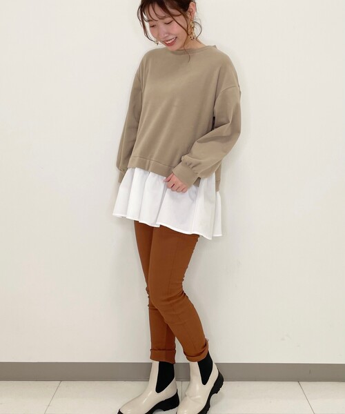 SHOO・LA・RUE(シューラルー)の「◆【SS-4L】ストレッチ裏起毛スキニーパンツ(その他パンツ・レディース・ブラック/ベージュ/オリーブ/レンガ・10/01/02/03/04/05/06)」の15枚目の写真