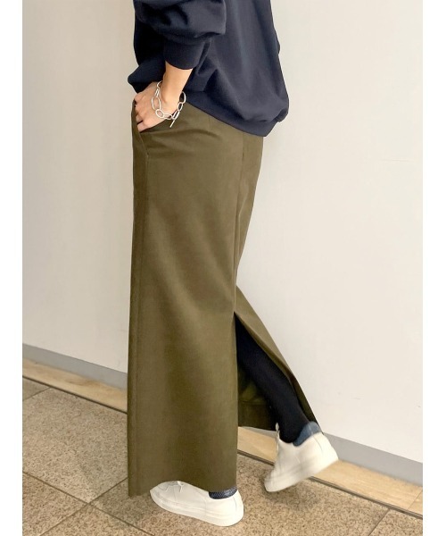 BEARDSLEY(ビアズリー)の「スエードタイトスカート(スカート・レディース・ブラウン/カーキ・FREE)」の1枚目の写真