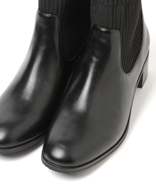 LEPSIM（レプシィム）の「ソックスショートブーツ　239993（ブーツ・レディース・ブラック/ダークブラウン・LARGE/X-LARGE/MEDIUM/SMALL）」の13枚目の写真
