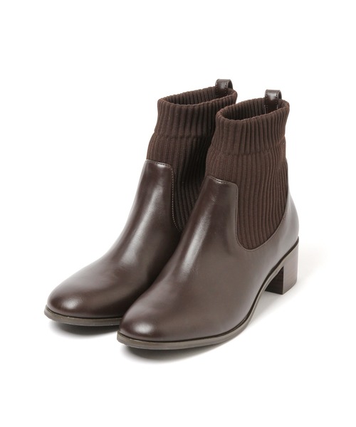 LEPSIM（レプシィム）の「ソックスショートブーツ　239993（ブーツ・レディース・ブラック/ダークブラウン・LARGE/X-LARGE/MEDIUM/SMALL）」の8枚目の写真