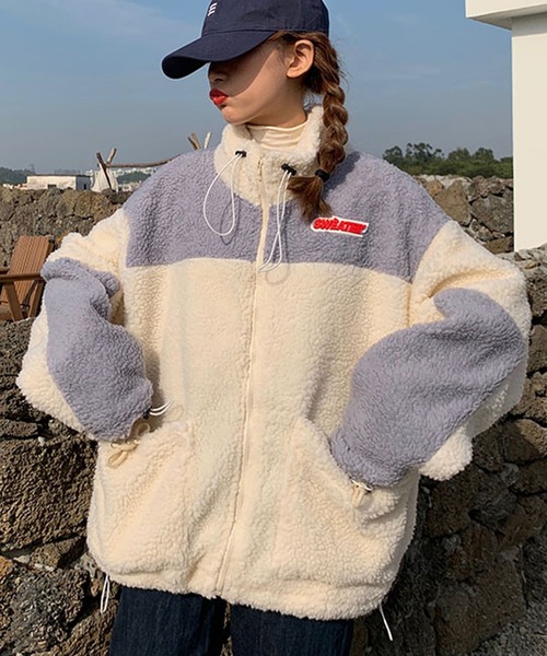 DEVICE（デバイス）の「ふわふわ スタンドカラー フリース ボア