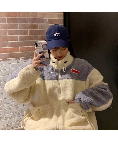 DEVICE（デバイス）の「ふわふわ スタンドカラー フリース ボア