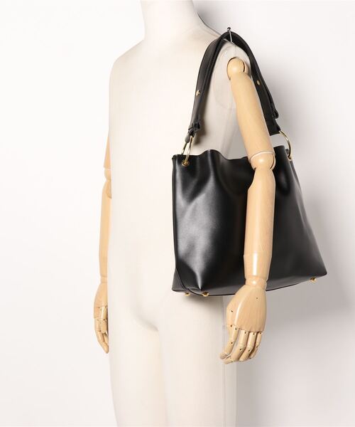 blatto（ブラット）の「【blatto】シンセティックレザー スクエアショルダー/トート/oku-bag24-34（ショルダーバッグ・レディース・ブラック/ベージュ/ダークブラウン・FREE）」の8枚目の写真