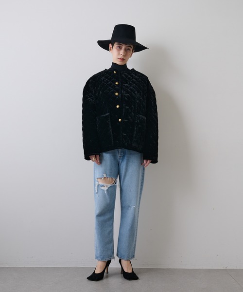 Whim Gazette（ウィムガゼット）の「ベロアキルトブルゾン（ブルゾン 