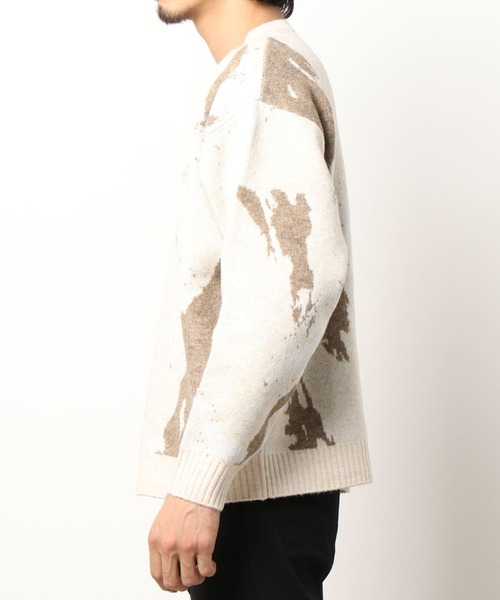 A4A(エーフォーエー)の「A4A/エーフォーエー/ペイントニット(ニット/セーター・メンズ・ブラック/ベージュ・FREE)」の3枚目の写真