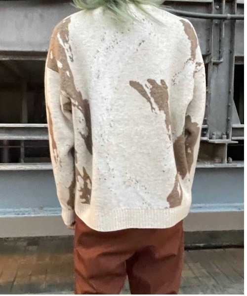 A4A(エーフォーエー)の「A4A/エーフォーエー/ペイントニット(ニット/セーター・メンズ・ブラック/ベージュ・FREE)」の5枚目の写真