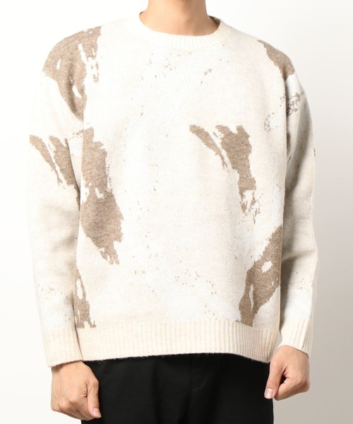 A4A(エーフォーエー)の「A4A/エーフォーエー/ペイントニット(ニット/セーター・メンズ・ブラック/ベージュ・FREE)」の14枚目の写真