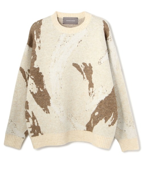 A4A(エーフォーエー)の「A4A/エーフォーエー/ペイントニット(ニット/セーター・メンズ・ブラック/ベージュ・FREE)」の7枚目の写真