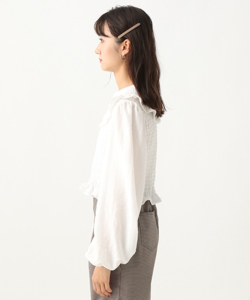 repipi armario（レピピ アルマリオ）の「フリル襟シャーリングブラウス（シャツ/ブラウス・キッズ・ブラウン系その他/ホワイト・MEDIUM/SMALL/LARGE）」の18枚目の写真