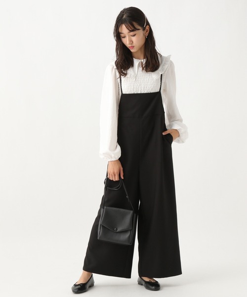 repipi armario（レピピ アルマリオ）の「フリル襟シャーリングブラウス（シャツ/ブラウス・キッズ・ブラウン系その他/ホワイト・MEDIUM/SMALL/LARGE）」の4枚目の写真