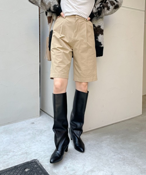 CAPRICIEUX LE'MAGE（カプリシューレマージュ）の「ボンディングハーフパンツ（その他パンツ・レディース・ブラック/ベージュ・FREE）」の14枚目の写真