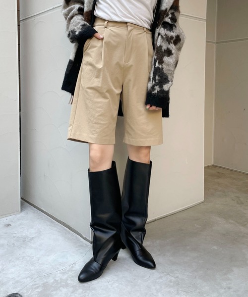 CAPRICIEUX LE'MAGE（カプリシューレマージュ）の「ボンディングハーフパンツ（その他パンツ・レディース・ブラック/ベージュ・FREE）」の19枚目の写真