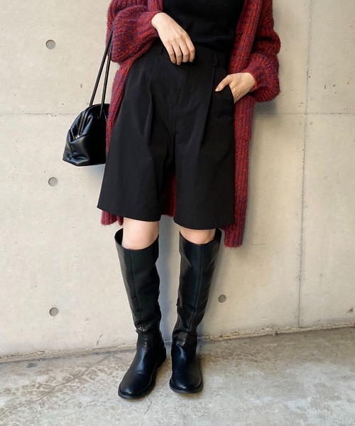 CAPRICIEUX LE'MAGE（カプリシューレマージュ）の「ボンディングハーフパンツ（その他パンツ・レディース・ブラック/ベージュ・FREE）」の17枚目の写真