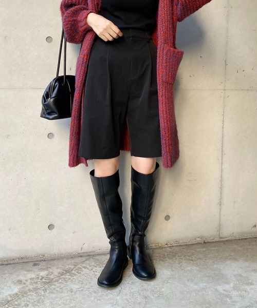 CAPRICIEUX LE'MAGE（カプリシューレマージュ）の「ボンディングハーフパンツ（その他パンツ・レディース・ブラック/ベージュ・FREE）」の15枚目の写真