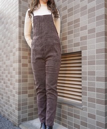 Loco Ocean（ロコオーシャン）の「暖かい細見え コーデュロイ裏起毛サロペット / オーバーオール（サロペット/オーバーオール）」