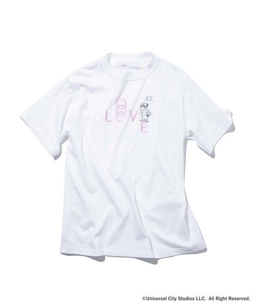 kudos(クードス)の「kudos × E.T. "LOVE"E.T." T-SHIRT(Tシャツ/カットソー・メンズ・ホワイト/ブラック・02/03/01)」の1枚目の写真