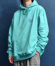 ビッグシルエットプリントパーカー メンズ 長袖フーディ 春服