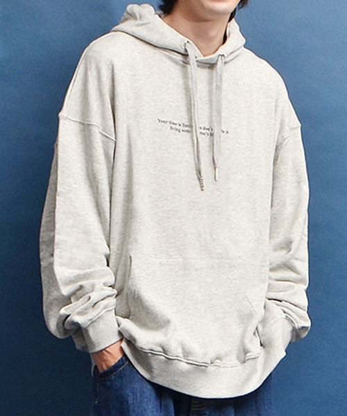 JOKER（ジョーカー）の「ビッグシルエットプリントパーカー メンズ 長袖フーディ 春服（パーカー・メンズ・ホワイト系その他2/ブラック系その他/ブルー系その他2/グレー/ブルー系その他/ブラック/グレー系その他2/グレー系その他/グリーン/ブラック系その他2/グリーン系その他/ネイビー・L/M）」の6枚目の写真