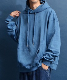 ビッグシルエットプリントパーカー メンズ 長袖フーディ 春服