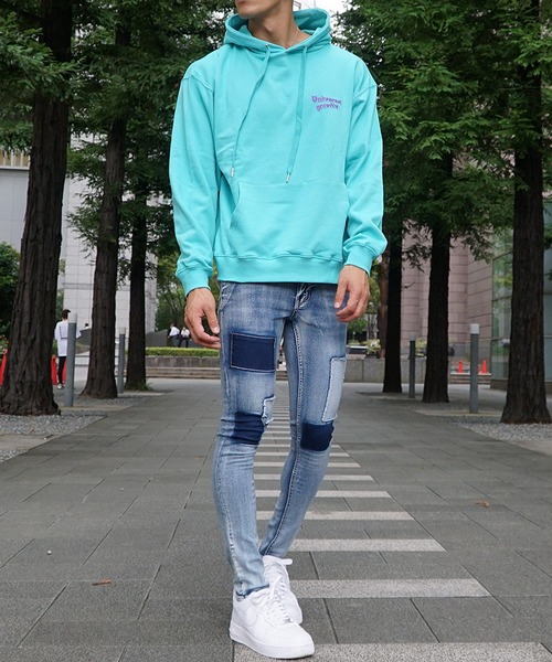 JOKER（ジョーカー）の「ビッグシルエットプリントパーカー メンズ 長袖フーディ 春服（パーカー・メンズ・ホワイト系その他2/ブラック系その他/ブルー系その他2/グレー/ブルー系その他/ブラック/グレー系その他2/グレー系その他/グリーン/ブラック系その他2/グリーン系その他/ネイビー・L/M）」の18枚目の写真