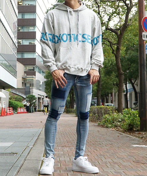 JOKER（ジョーカー）の「ビッグシルエットプリントパーカー メンズ 長袖フーディ 春服（パーカー・メンズ・ホワイト系その他2/ブラック系その他/ブルー系その他2/グレー/ブルー系その他/ブラック/グレー系その他2/グレー系その他/グリーン/ブラック系その他2/グリーン系その他/ネイビー・L/M）」の16枚目の写真