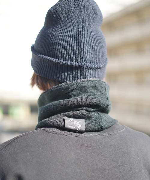 THRASHER（スラッシャー）の「HOMETOWN emb NECK WARMER/スラッシャーネックウォーマー（ネックウォーマー/スヌード・メンズ・グレー/ブラック×ブラック/ブラック×ホワイト・FREE）」の6枚目の写真