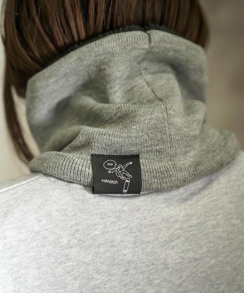 THRASHER（スラッシャー）の「HOMETOWN emb NECK WARMER/スラッシャーネックウォーマー（ネックウォーマー/スヌード・メンズ・グレー/ブラック×ブラック/ブラック×ホワイト・FREE）」の12枚目の写真