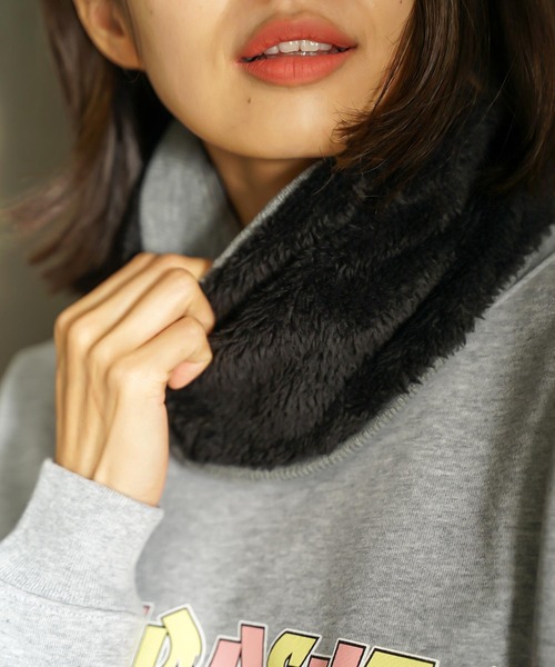 THRASHER（スラッシャー）の「HOMETOWN emb NECK WARMER/スラッシャーネックウォーマー（ネックウォーマー/スヌード・メンズ・グレー/ブラック×ブラック/ブラック×ホワイト・FREE）」の14枚目の写真