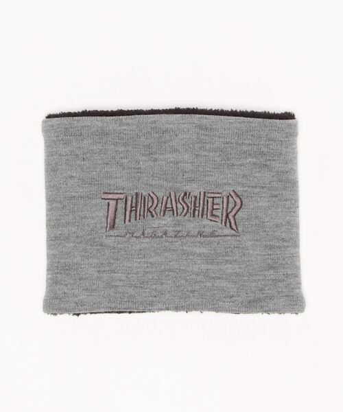 THRASHER（スラッシャー）の「HOMETOWN emb NECK WARMER/スラッシャーネックウォーマー（ネックウォーマー/スヌード・メンズ・グレー/ブラック×ブラック/ブラック×ホワイト・FREE）」の15枚目の写真