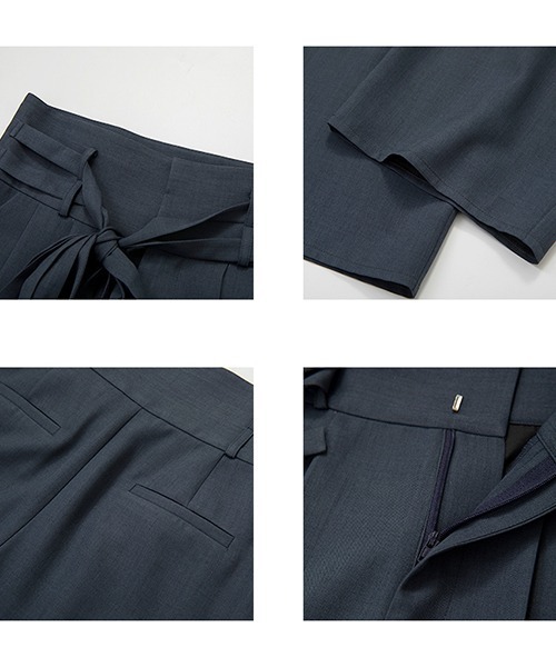 UNSPOKEN(アンスポクン)の「【UNSPOKEN】Double waist belt tuck pants UD21K024(スラックス・レディース・ダークグレー・S/M/L)」の16枚目の写真