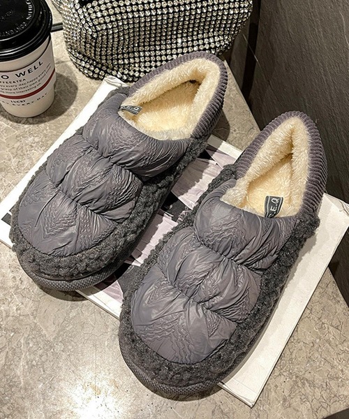 DAY CLOSET(デイ クローゼット)の「2WAYキルティングボアルームシューズ(ルームシューズ/スリッパ)」|グレー