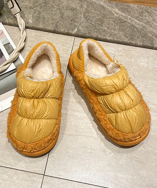 DAY CLOSET(デイ クローゼット)の「2WAYキルティングボアルームシューズ(ルームシューズ/スリッパ・メンズ・ブラウン/ピンク/イエロー/オレンジ/グレー・25cm/26cm/27cm/23cm/24cm)」の10枚目の写真
