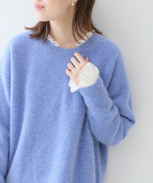 SLOBE IENA（スローブイエナ）の「ピーチサテンギャザーブラウス