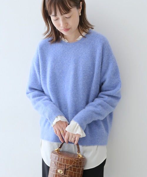 SLOBE IENA（スローブイエナ）の「ピーチサテンギャザーブラウス