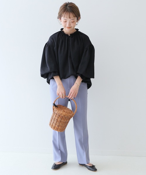 SLOBE IENA（スローブイエナ）の「ピーチサテンギャザーブラウス