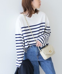 SLOBE IENA | ベーシックパネルボーダープルオーバー【手洗い可能】◆(Tシャツ/カットソー)