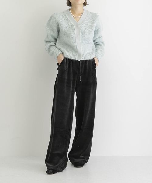 AMOMENTO(アモーメント)の「AMOMENTO velours pants(その他パンツ・レディース・ブラック・1)」の2枚目の写真