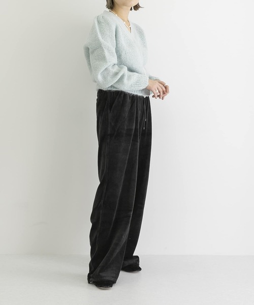 AMOMENTO(アモーメント)の「AMOMENTO velours pants(その他パンツ・レディース・ブラック・1)」の3枚目の写真
