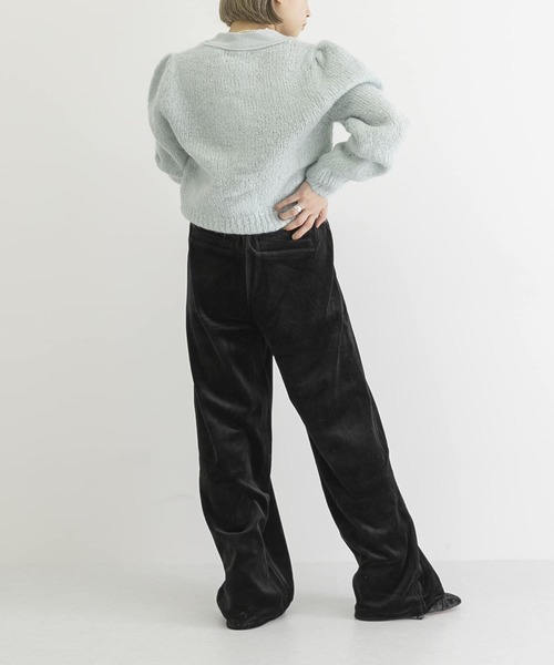 AMOMENTO(アモーメント)の「AMOMENTO velours pants(その他パンツ・レディース・ブラック・1)」の4枚目の写真