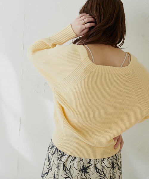 natural couture（ナチュラルクチュール）の「もちもちプチプラアイレットカーディガン（カーディガン/ボレロ・レディース・イエロー/ラベンダー/オフホワイト/ブラック/ベージュ/グレー・FREE）」の11枚目の写真