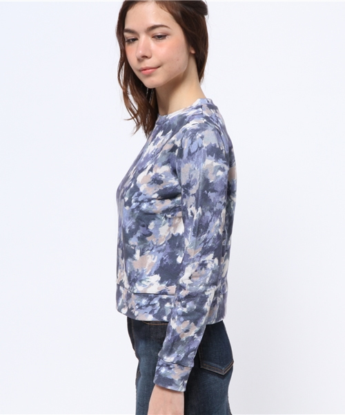 WEGO（ウィゴー）の「WEGO/フラワープリントスウェット（スウェット・レディース・ブルー/ライトイエロー・FREE）」の4枚目の写真