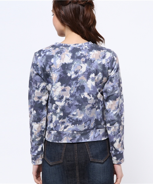 WEGO（ウィゴー）の「WEGO/フラワープリントスウェット（スウェット・レディース・ブルー/ライトイエロー・FREE）」の5枚目の写真