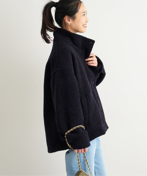 FRAMeWORK（フレームワーク）の「ボアスタンドブルゾン◆（ブルゾン・レディース・ベージュ/ネイビー・FREE）」の8枚目の写真