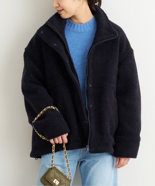 FRAMeWORK（フレームワーク）の「ボアスタンドブルゾン◆（ブルゾン・レディース・ベージュ/ネイビー・FREE）」の7枚目の写真