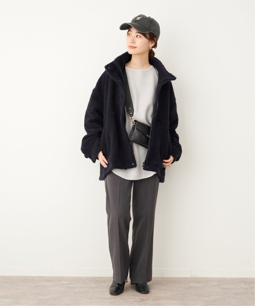 FRAMeWORK（フレームワーク）の「ボアスタンドブルゾン◆（ブルゾン・レディース・ベージュ/ネイビー・FREE）」の5枚目の写真