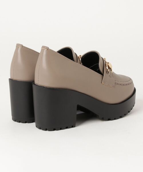 LibertyDoll（リバティードール）の「LibertyDoll / [軽量]7.5cm厚底チャンキーヒールビットローファー  (3038)　ボリュームソール（ローファー・レディース・ブラック系その他/ブラック/ダークブラウン/グレイッシュベージュ/アイボリー・S/LL/M/L/SS）」の9枚目の写真