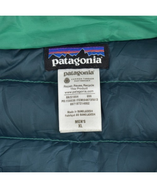 patagonia（パタゴニア）の「【ヴィンテージ古着】Patagonia メンズ・ダウン・セーター ダウンジャケット（ダウンジャケット/コート・メンズ・グリーン・X-LARGE）」の3枚目の写真