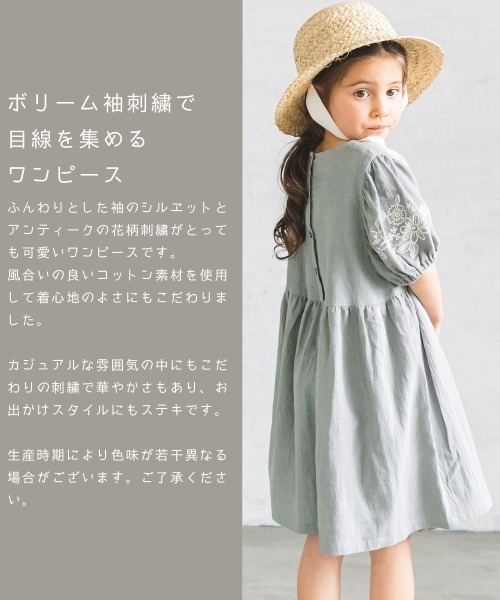 【新品・未使用】マヌーシュ MANOUSH♡ベアトップ花柄刺繍ワンピース 花柄刺繍ボリューム袖ワンピース（ワンピース）｜pairmanon