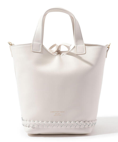 TOMORROWLAND （トゥモローランド）の「CHRISTIAN VILLA ショルダートートバッグ（トートバッグ・レディース・ホワイト/ライトパープル・FREE）」の2枚目の写真