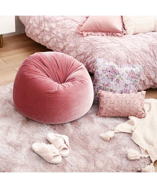 Francfranc（フランフラン）の「シェリー ビーズソファ ピンク